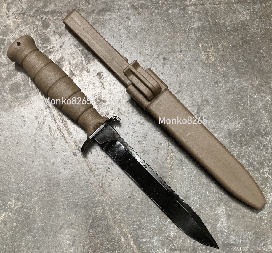 GLOCK KNIFE Survival w 7″ Black High Carbon Steel Blade w Root Saw & Sheath FDE