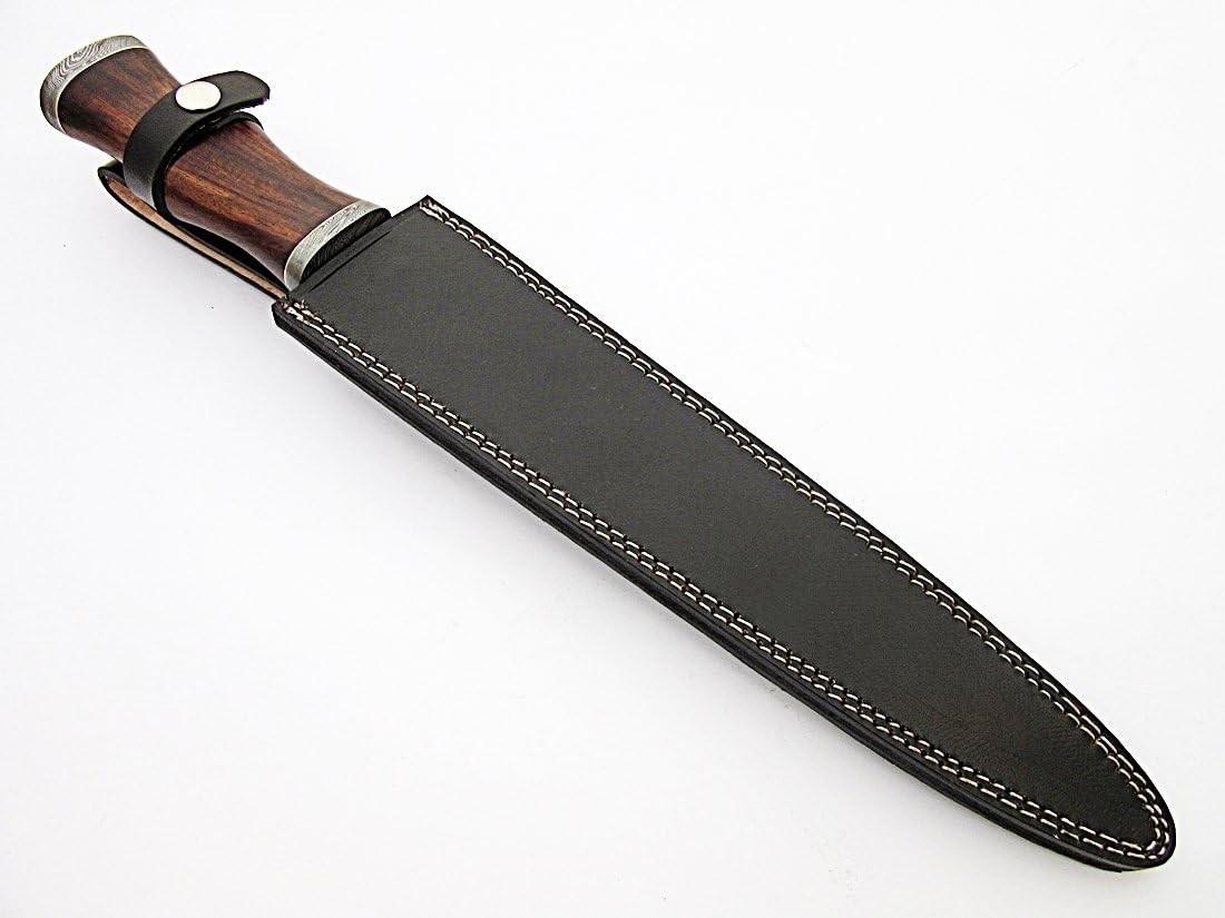 Custom Handmade Damascus Steel 17 Inches Scottis Dirk Knife – Wooden Handle
