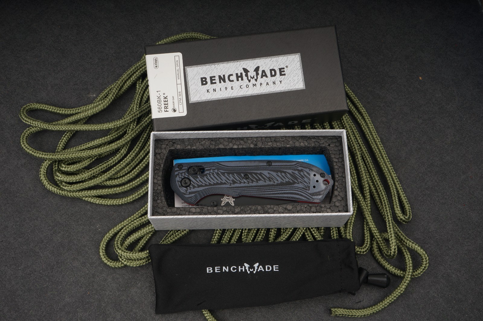 Benchmade Super Freek 560BK-1 CPM-M4 G10 Folding Pocket Knife Black Blade