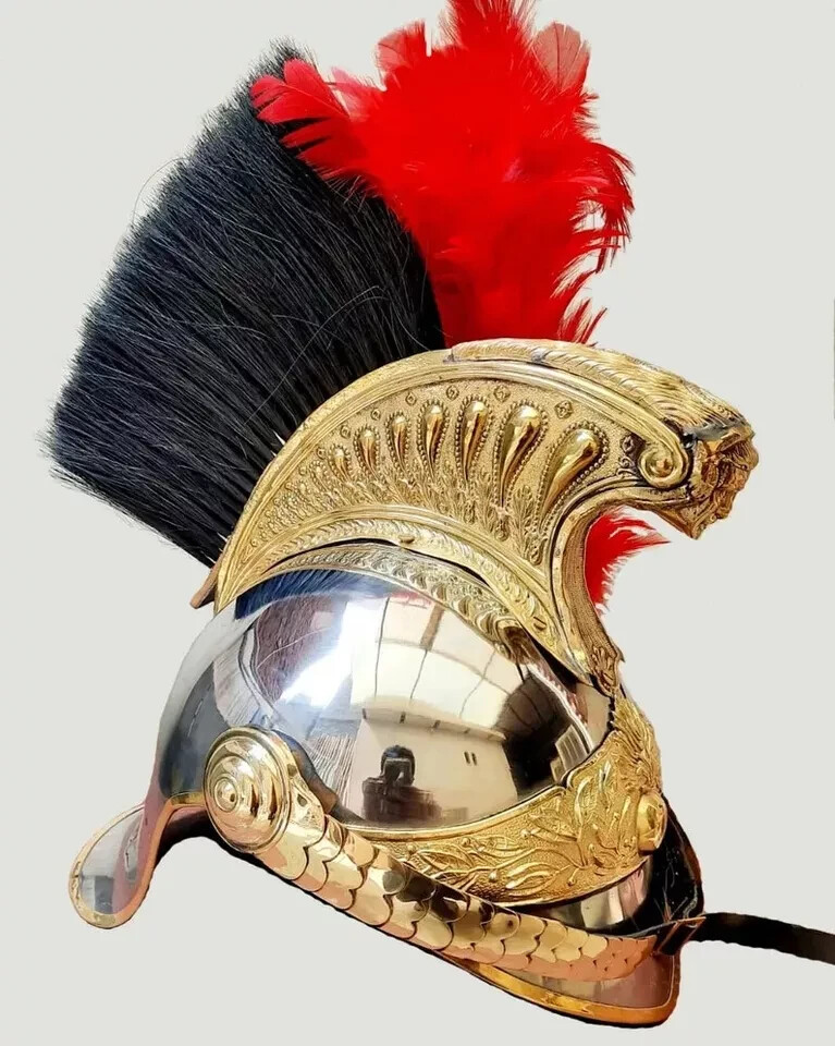 Antique French Napoleon Brass Helmet Pickelhaube Napoleon Hat for Teams Gift
