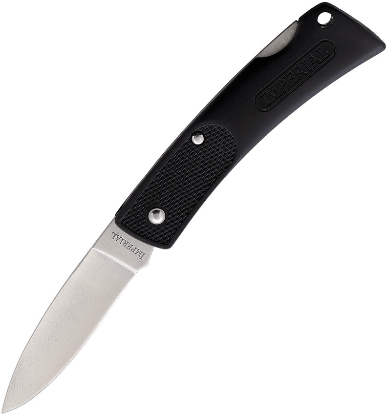 Schrade Imperial Pocket KnifeBlack Folding Stainless Clip Point Blade