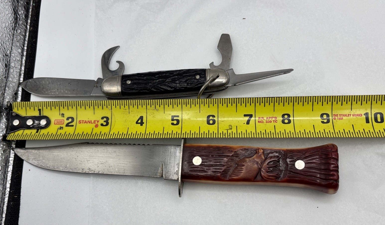 Vintage Imperial Stag Head Series Fixed Blade Hunting Knife & Pocket Knife