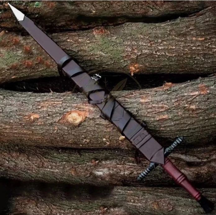 Hand Forged Carbon Steel Viking Sword Battle Ready Medieval Sword With Scabbard.