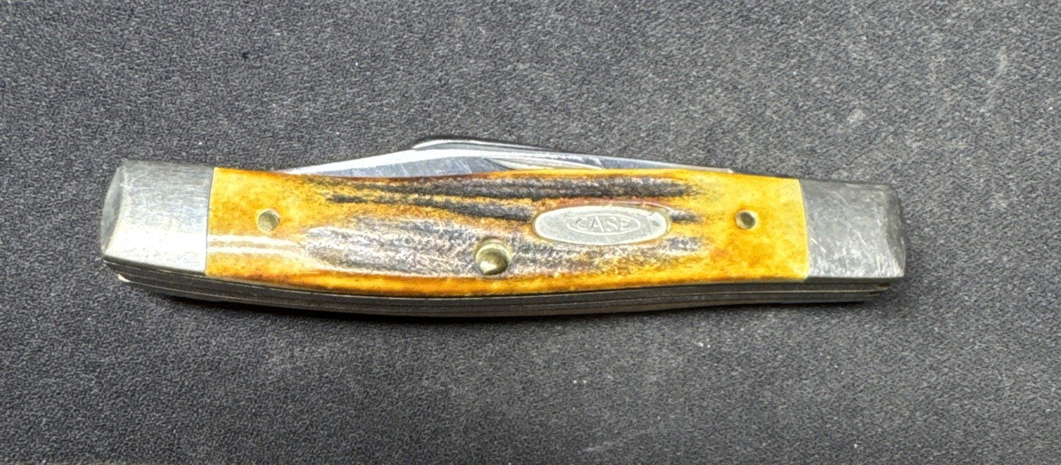 CASE 53032 SSP 6 DOT 1984 STAG STOCKMAN KNIFE 3 BLADE