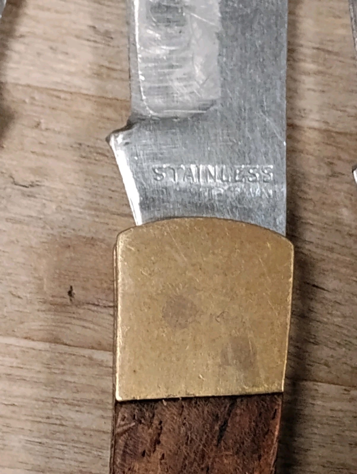 3 Vintage Brass And Wood/Bone With Pretty Nice Blades Lot