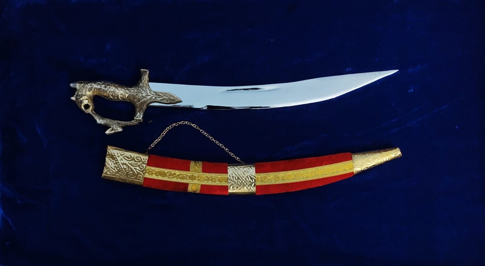 TRADITIONAL INDIAN RAJPUTI SWORD,STAINLESS STEEL BLADE WITH PERSONALISED CARVING