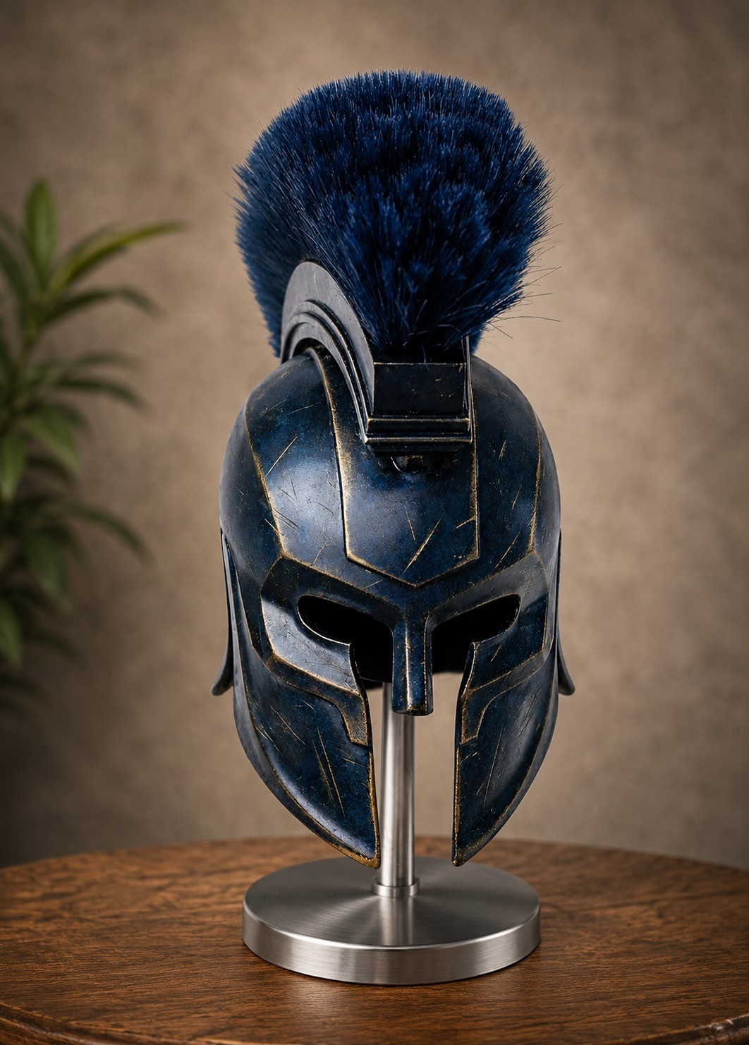 Agamemnon Helmet with Crest – Greek Warrior Replica Armor