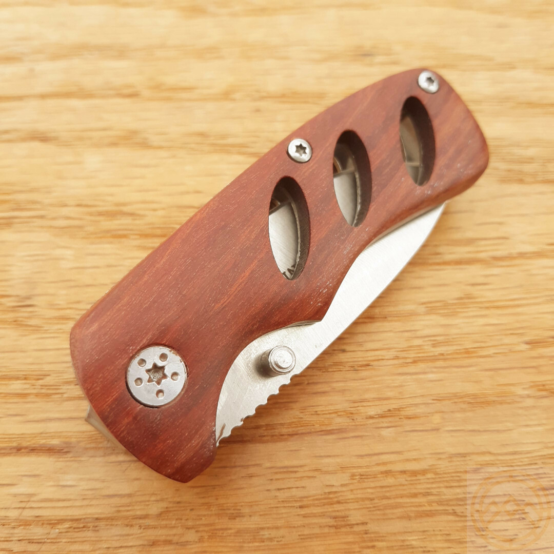 Browning Small Folding Knife 2″ 440 Steel Drop Point Blade Cocobolo Wood Handle