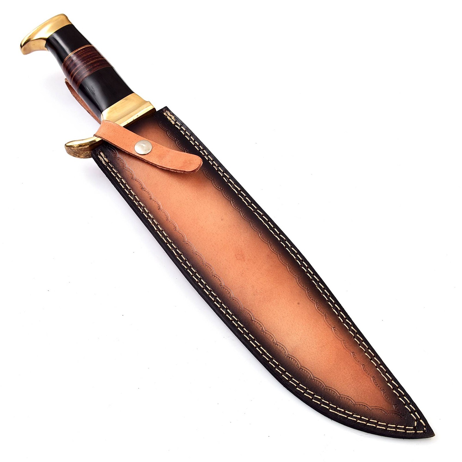 18 Inch High Carbon Steel Hunting Bowie Knife with leather sheath , Gift Pack