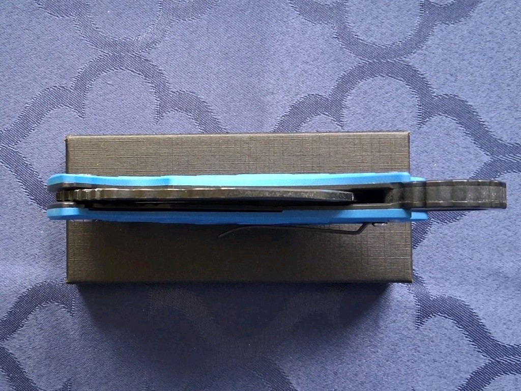 🔥 QSP – Eagle Karambit Flipper Knife w/Blue G10 Handle & D2 Blade (QS120)