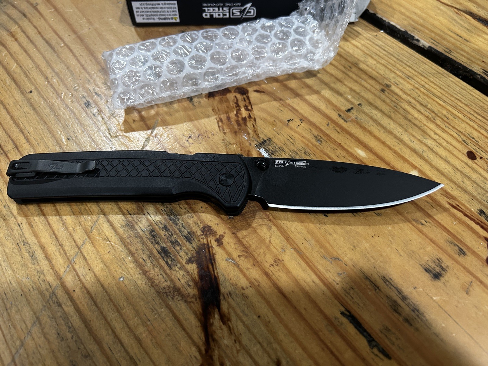 Cold Steel Full Metal Atlas FM1 Black 3.5 Inch Drop Point S35n Steel Blade