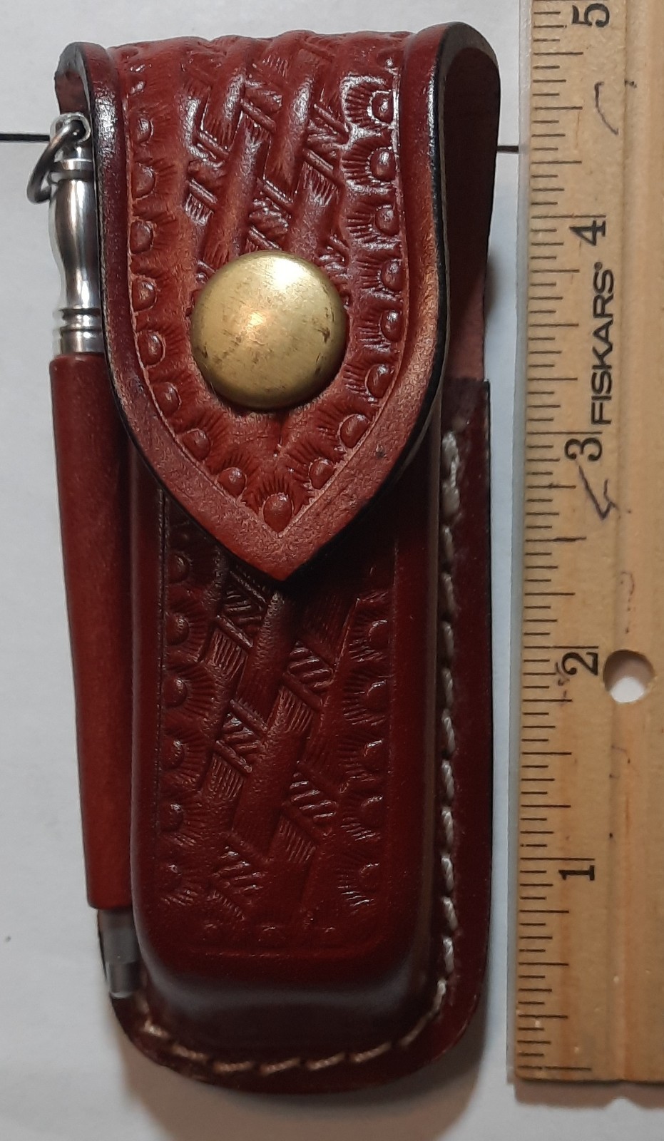 Victorinox Zermatt Brown Leather Belt Sheath Large with Sharpening Steel