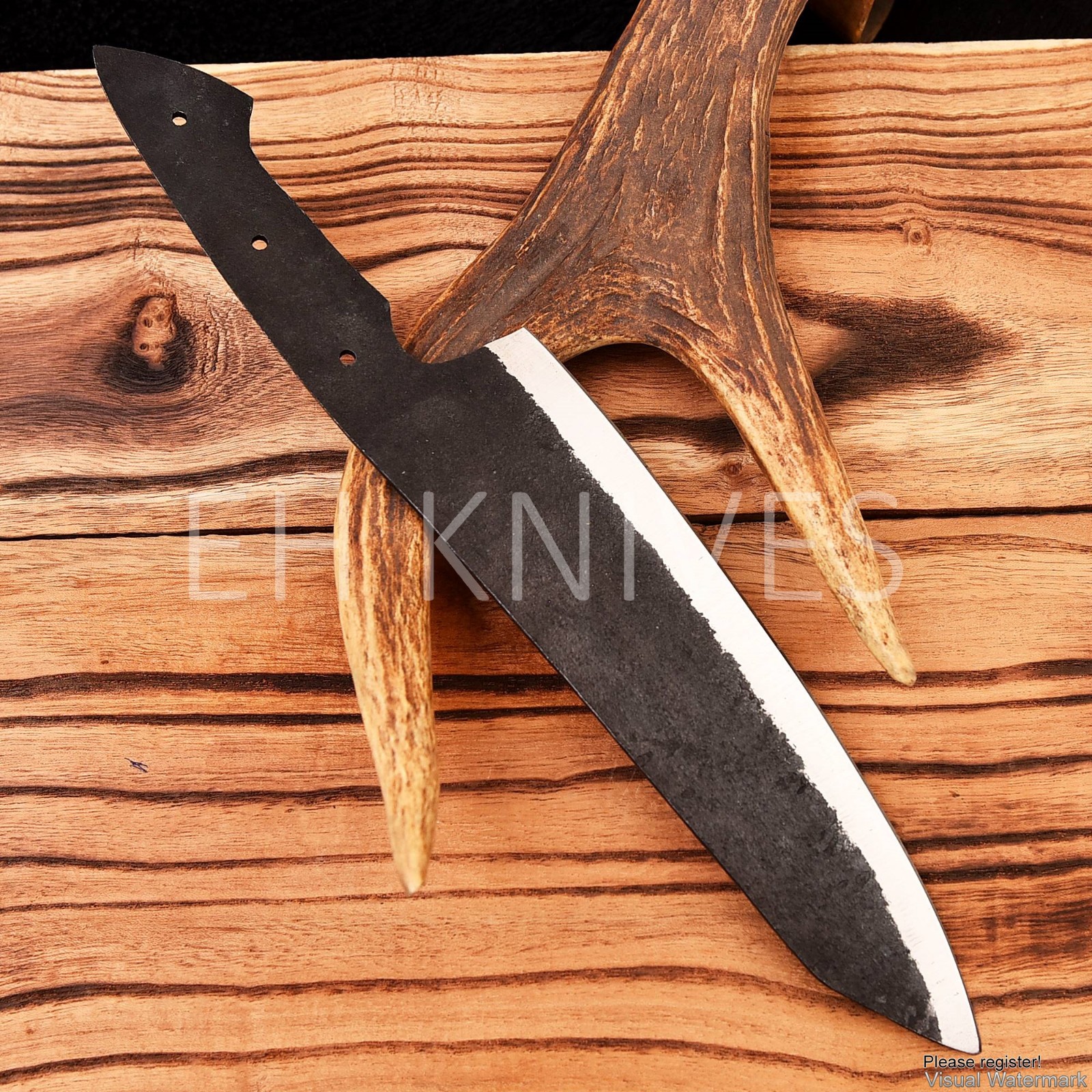 12»CUSTOM FORGED 1095 CARBON STEEL HUNTING/CAMPING CHEF BLANK BLADE KNIFE