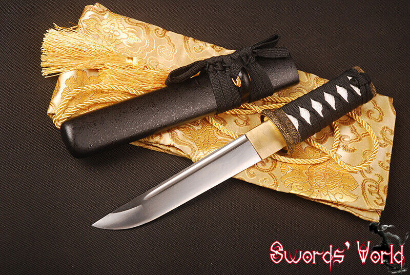 Sharp Japanese Tanto Samurai Sword self- defense Knife Carbon Steel Bo-hi Blade