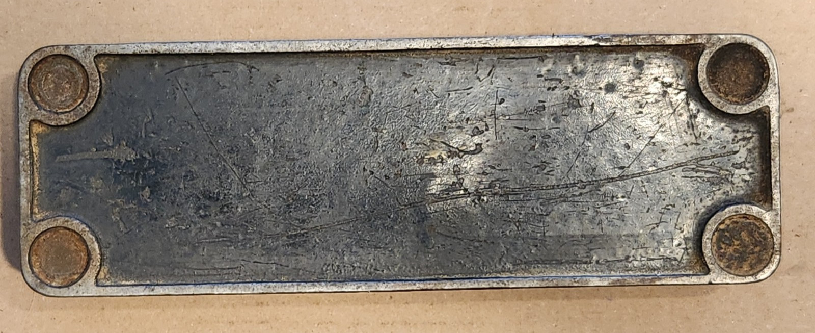 Vtg. India Oil Stone Cast Iron Box w/ Stone, Norton Co. Pike Mfg. Pike, N.H. USA