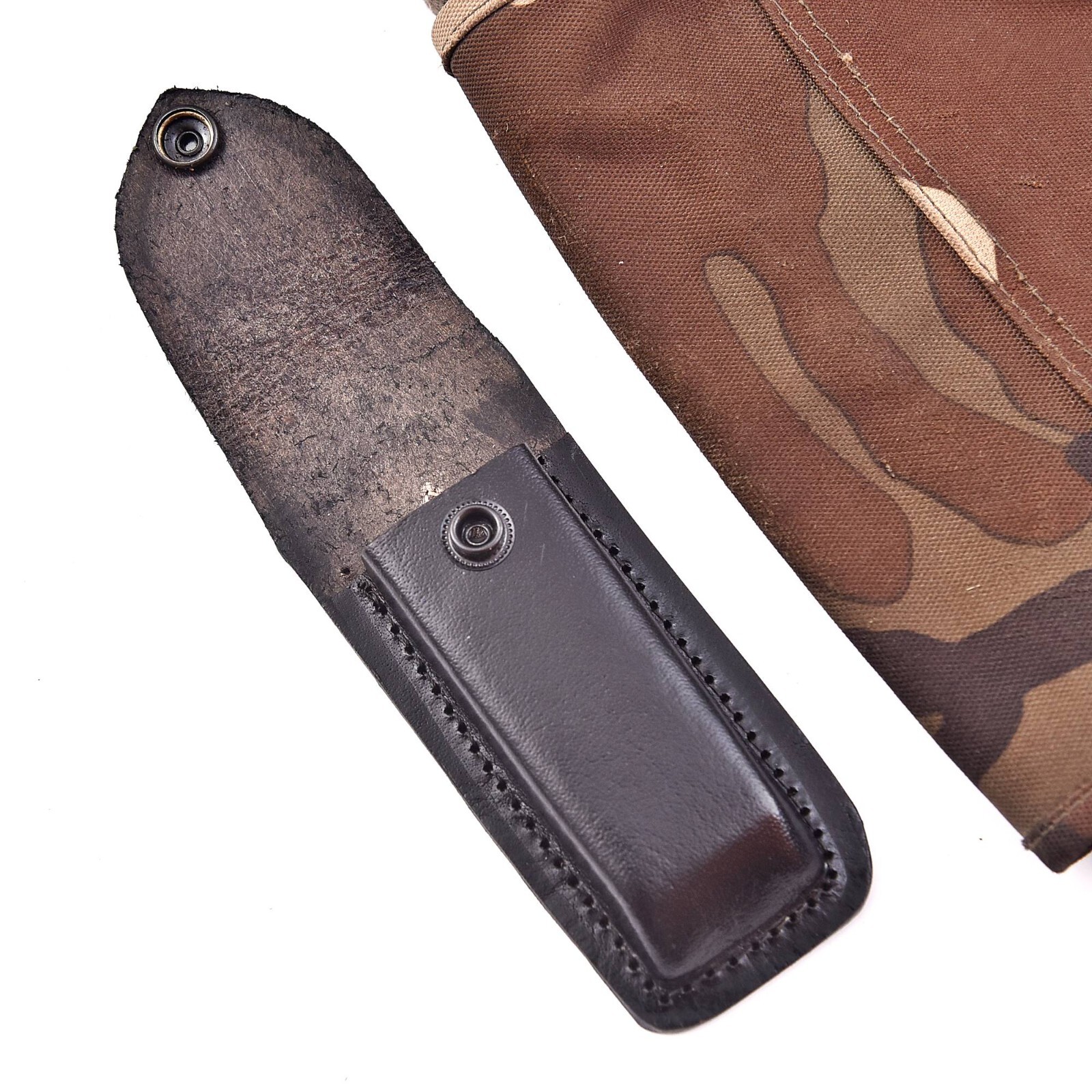CUSTOM HANDMADE LEATHER VERTICAL SHEATH 5.5″ FOLDING POCKET KNIFE FOR BUCK 110