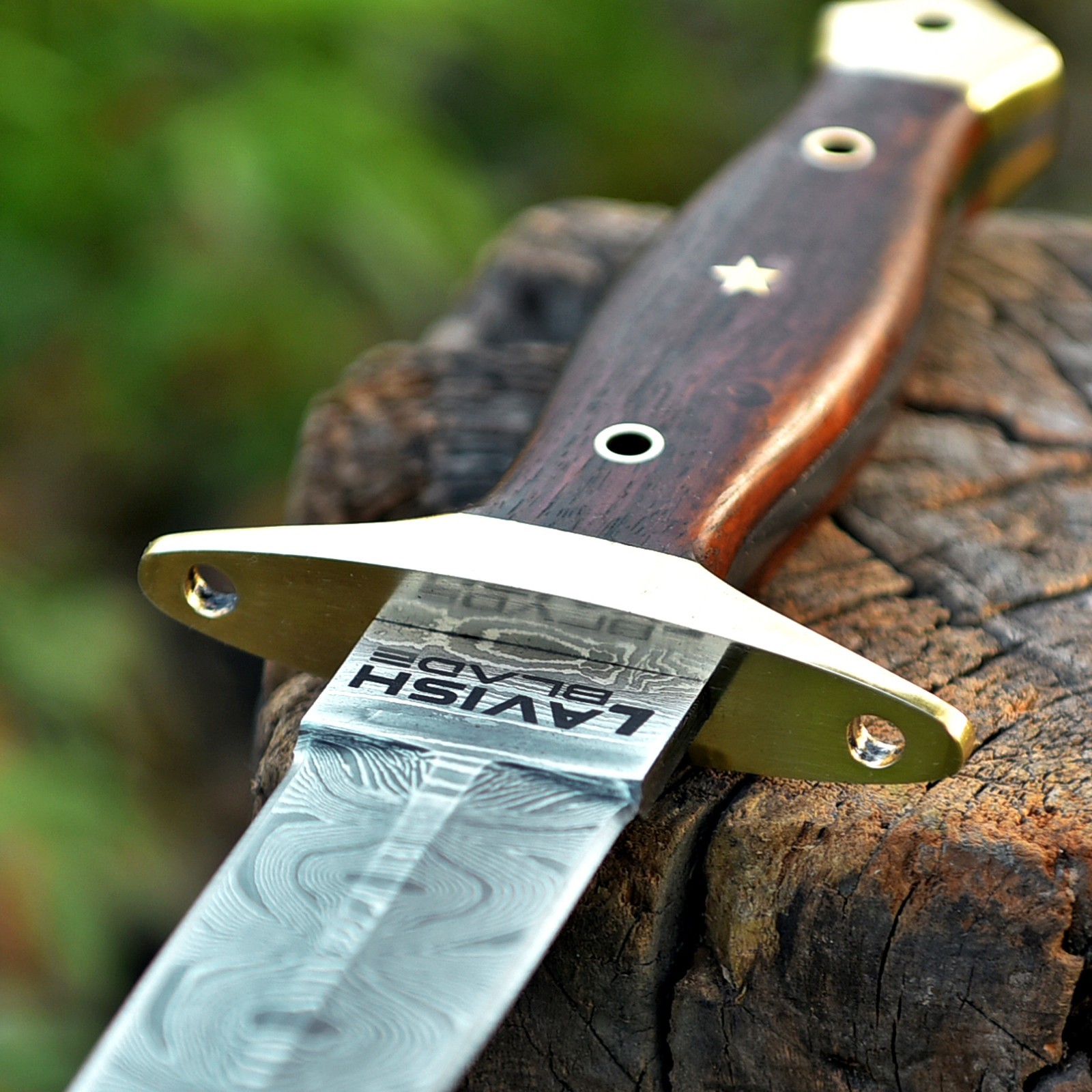 Handmade Damascus Dagger Athame Knife Wood Handle with sheath Christmas Gift
