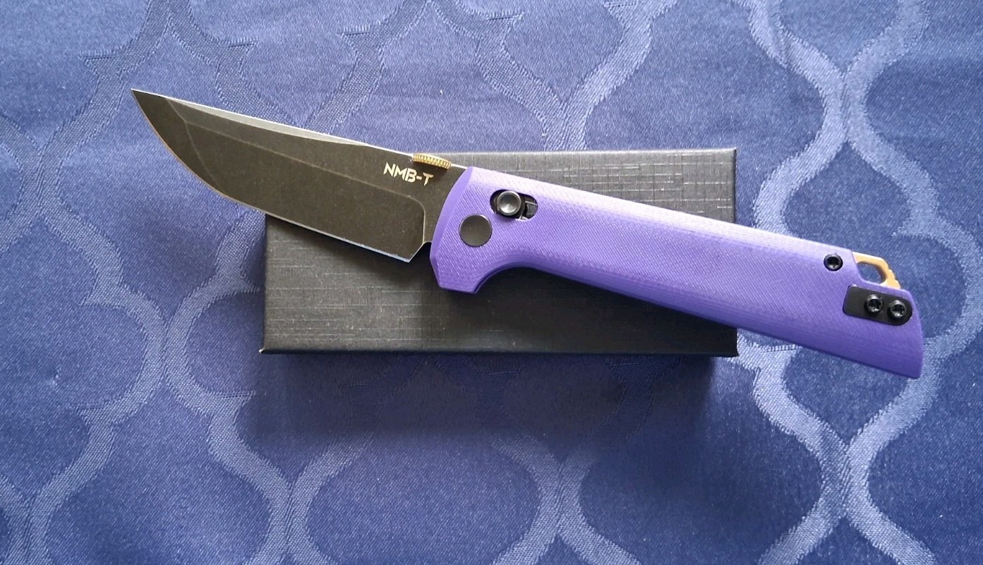 *NEW*🔥 NORTH MOUNTAIN BLADE- Chop 2 Knife w/Black D2 Blade & Purple G10 Handle
