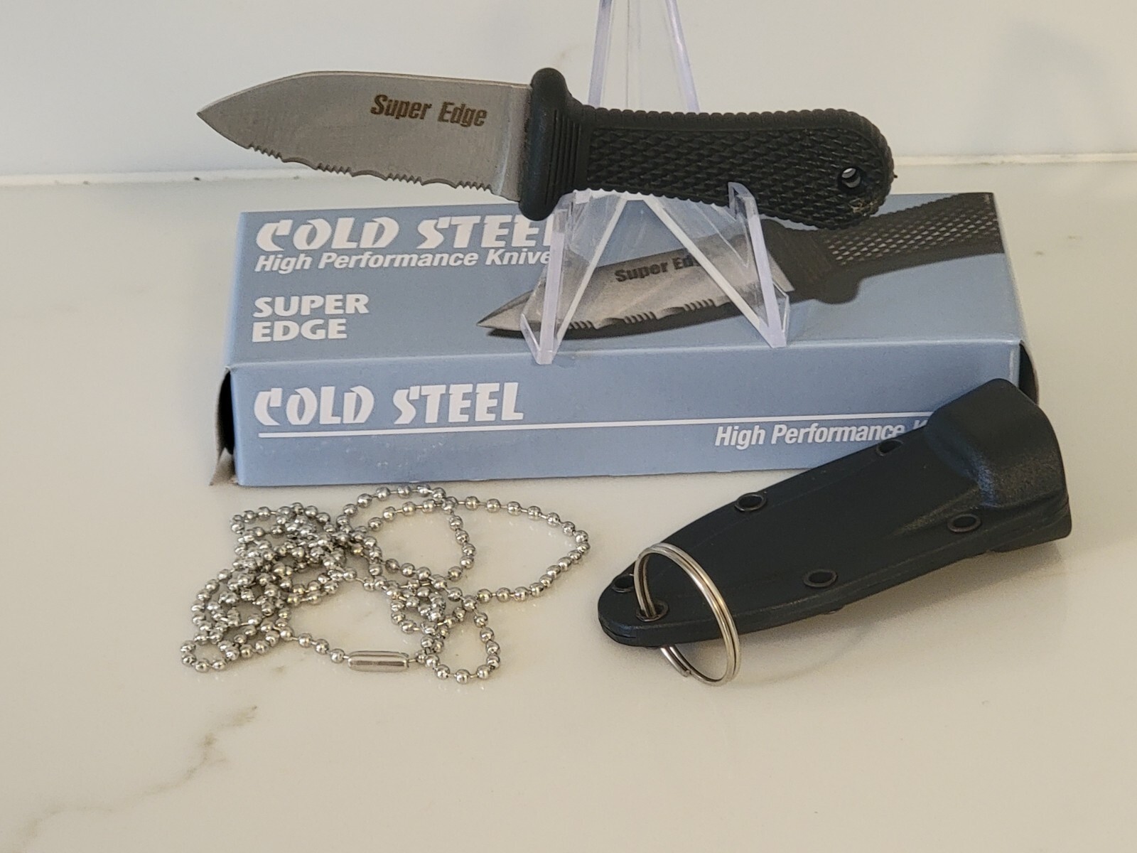 Cold Steel Super Edge 2″ Serrated Fixed Blade Knife w/ Sheath 42SS *NEW IN BOX*