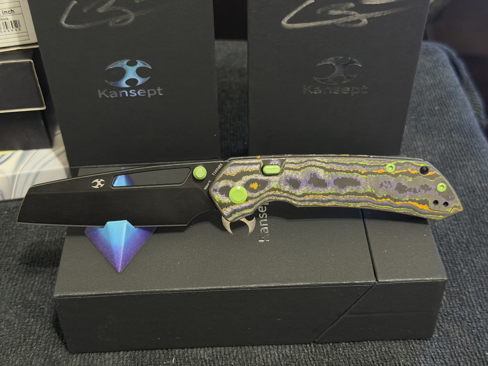 Kansept Knives Fenrir Rad Camo Carbon