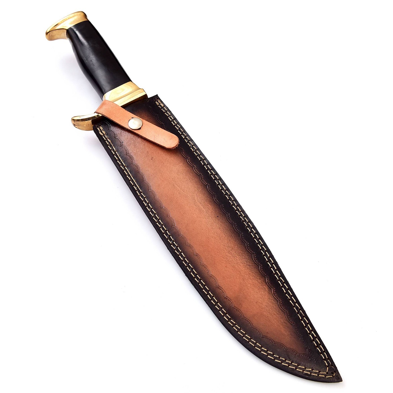 18 Inch High Carbon Steel Hunting Bowie Knife with leather sheath , Gift Pack