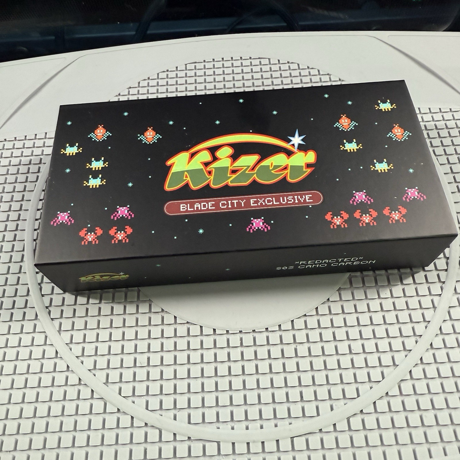 Kizer Drop Bear “Redacted” Blade City Exclusive 80’s Camo Carbon 1 Of 200 L.E