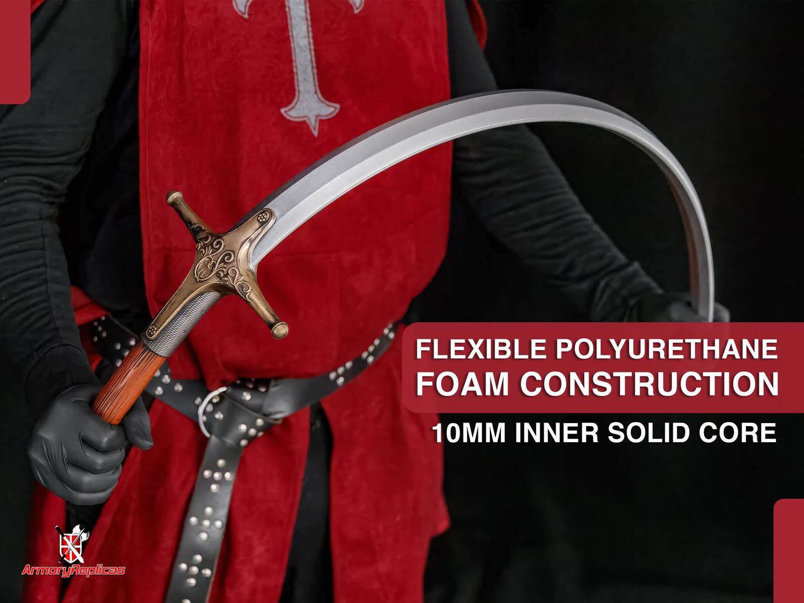 Ornate Fantasy Foam Sword LARP Cosplay Prop Medieval Replica Weapon