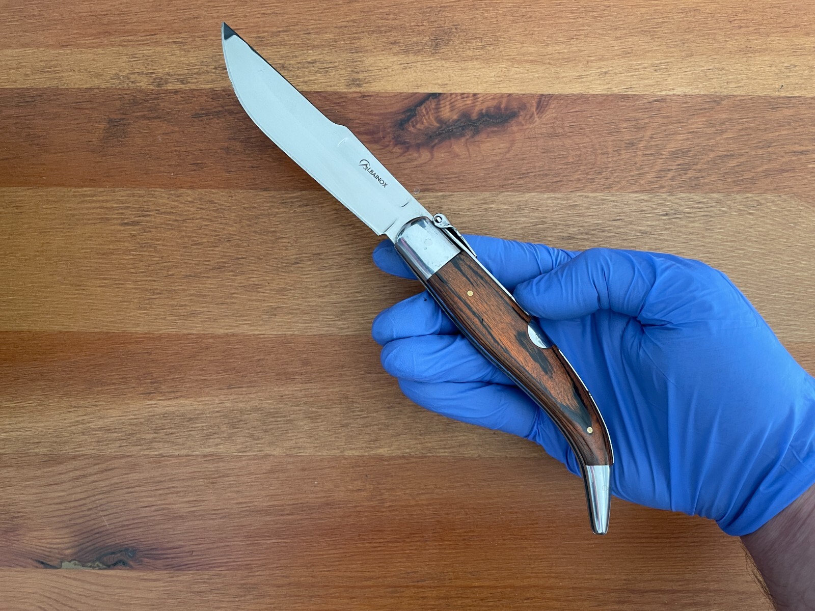 4.2” Spanish Navaja Teja Albacete Pocket Knife Red Stamina Scales – USA Seller