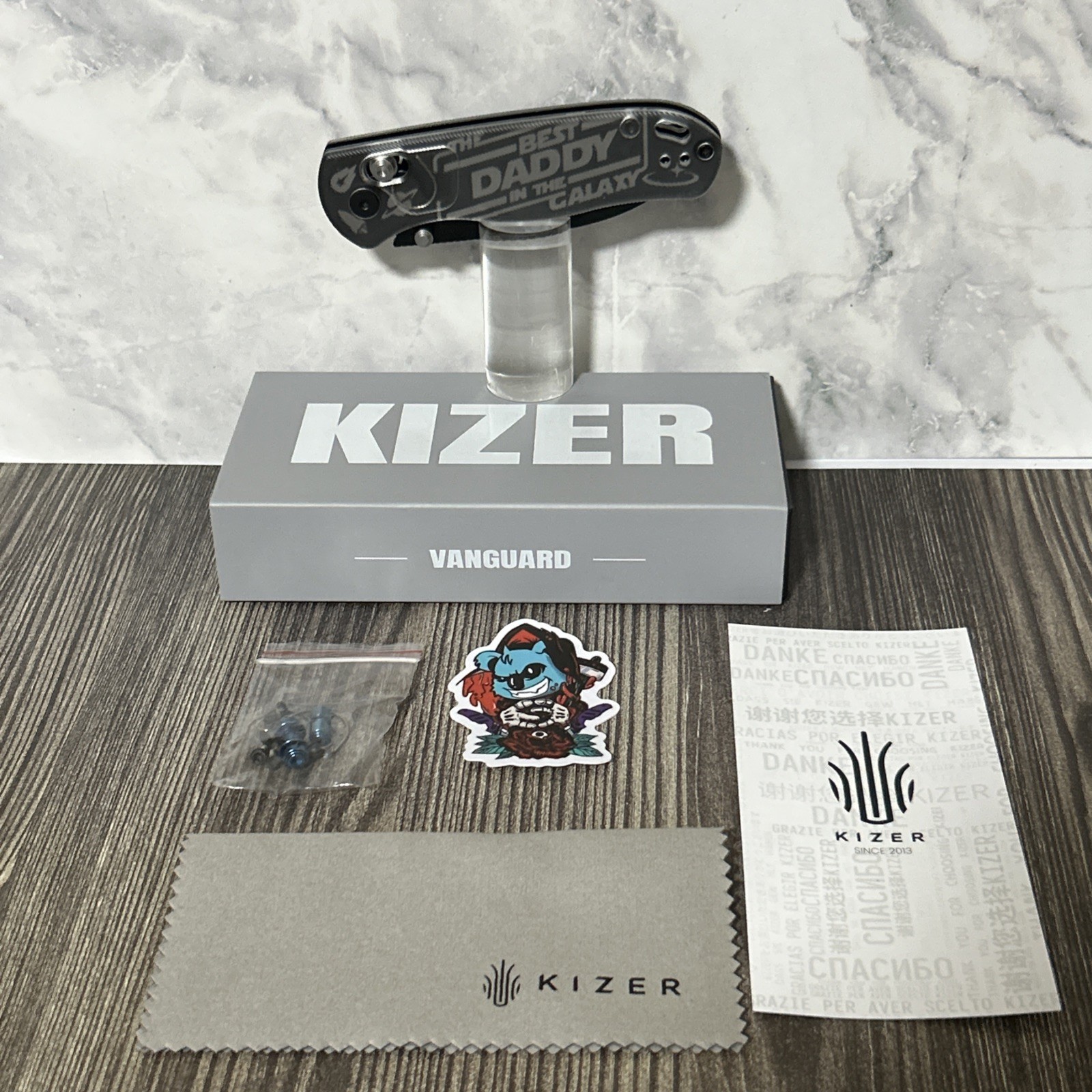 Kizer Drop Bear EDC The Best Daddy In The Galaxy New In Box
