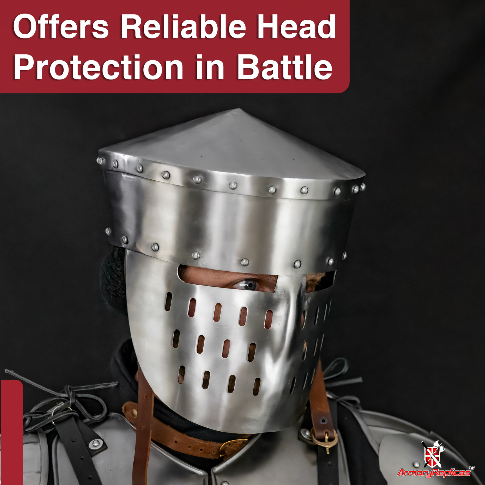 Kalota Helmet Medieval Armor 18 Gauge Steel Great Knight Templar Helmet Replica