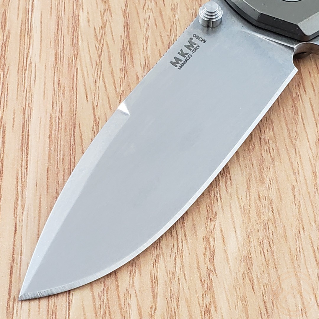 MKM-Maniago Knife Makers Folding 3.23″ BÖHLER M390 Steel Blade Titanium Handles
