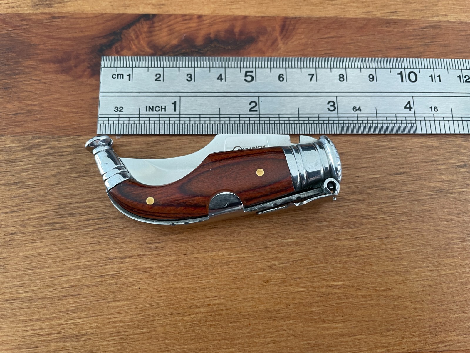 1.95” Spanish Navaja Capaora Pocket Knife Red Stamina Wood – USA seller