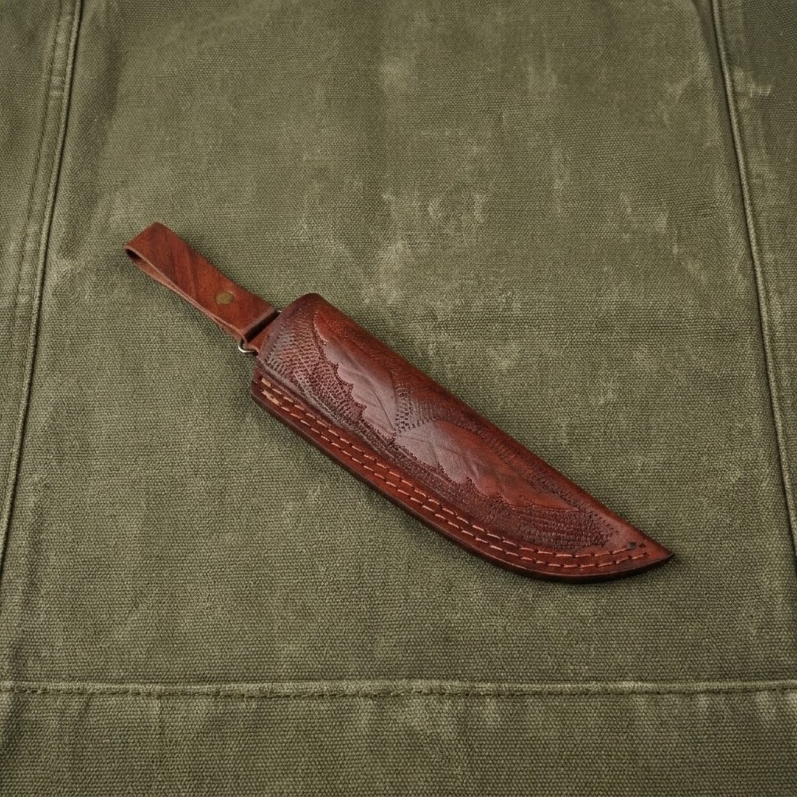 Shard Collectible Hand Crafted Brown Leather Sheath for Ka-Bar Fixed Blade Knive