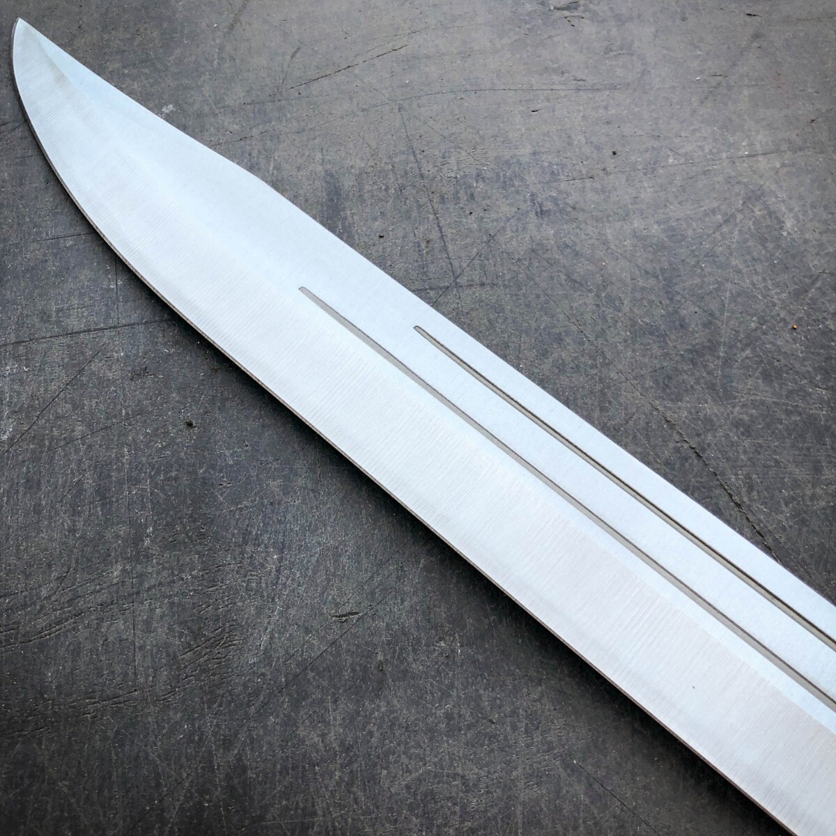 18″ Tactical Stainless Steel Full Tang Fixed Blade Sword Machete w/ Wood Handle