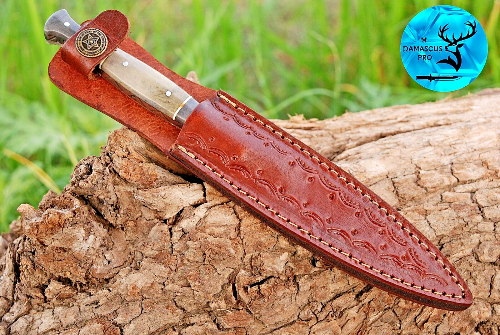 Custom HandMade Hunting Boot Knife Hand Forged Damascus Steel Blade 1384