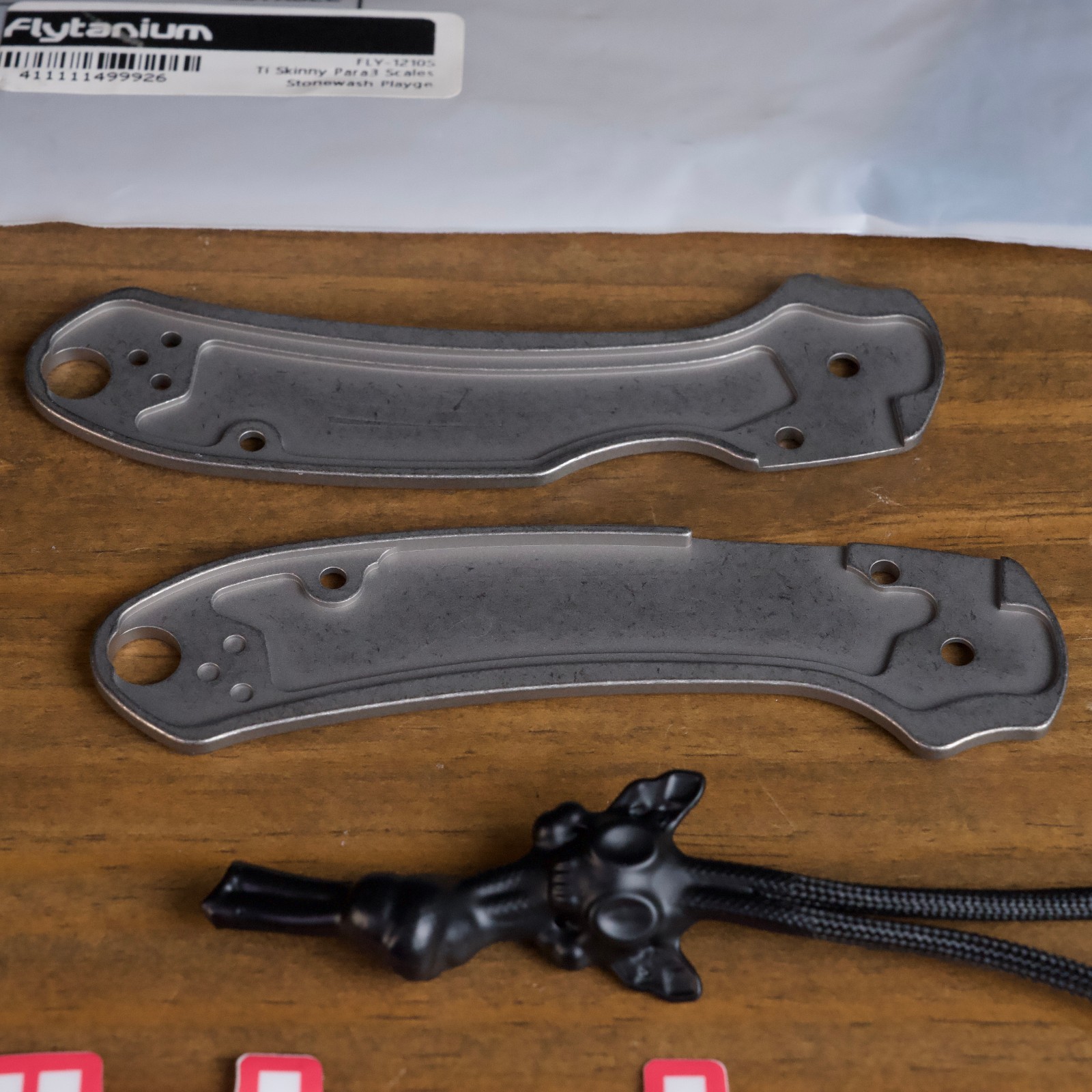 Flytanium x Playge Ti Skinny Para 3 Scales Stonewash Titanium ✅ Trusted Seller