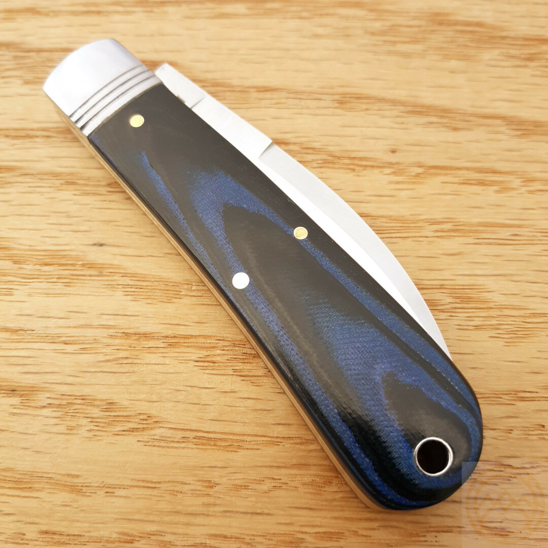 Rough Ryder Denim Folding Knife 2.88″ Stainless Steel Blade Micarta Handle 2181