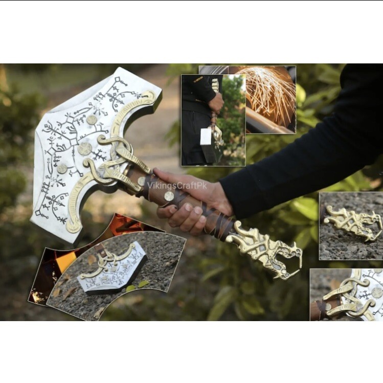 Custom Handmade Carbon Steel Blade God Of War Hammer | Thor Hammer | God of War