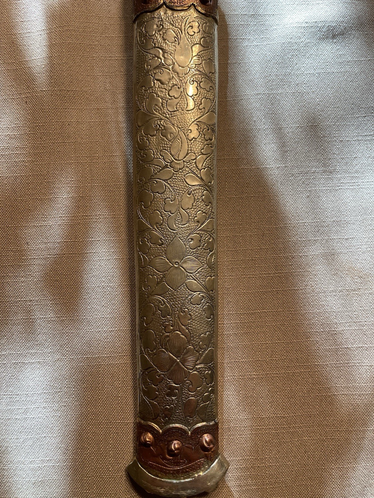 Tibetan Dagger Knife with Yak Horn Handle