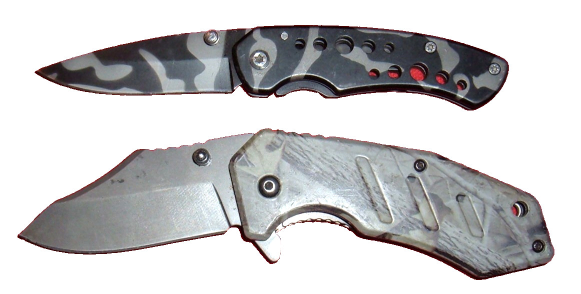 (2) Nice Camo Liner-Lock Folding Clip Knives, China ZE-3