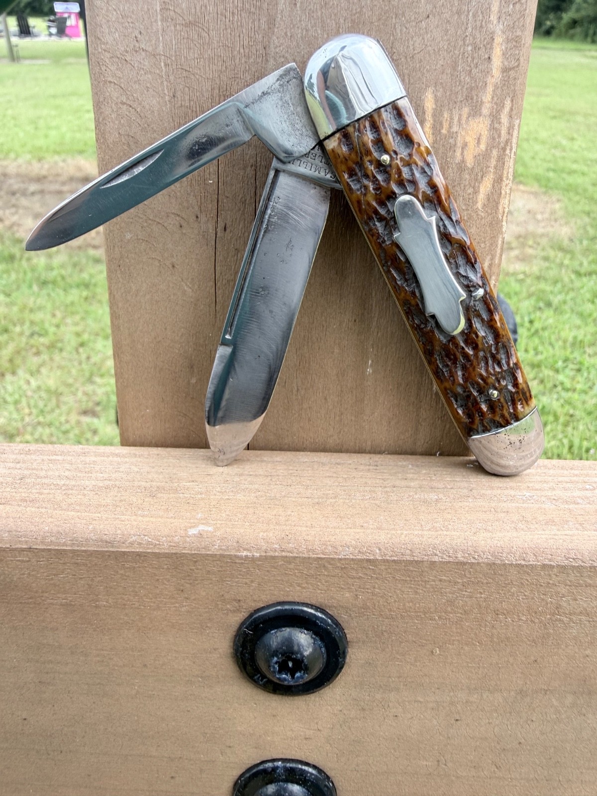 Camillus Cutlery Co Camillus N.Y. Two Bladed Spear Point Long Pull