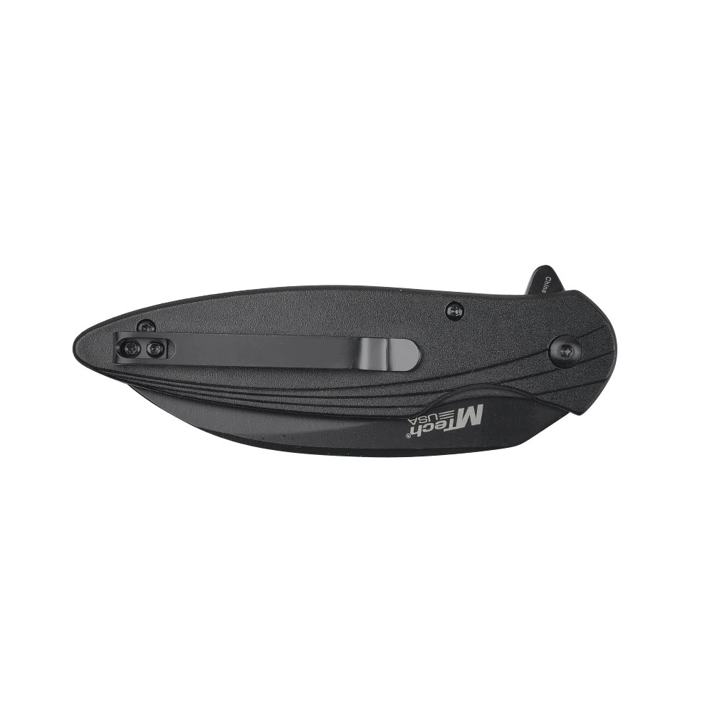 7.90″ MTech Spring Assisted Knife-Aluminum/Wood Handle & Low Pocket Clip