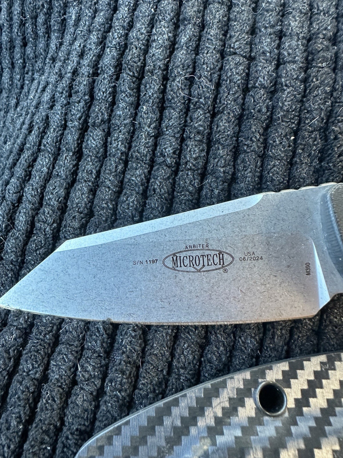 Microtech Socom Alpha Mini Fixed Blade Knife Warcom M390 Carbon Kydex 06/2024