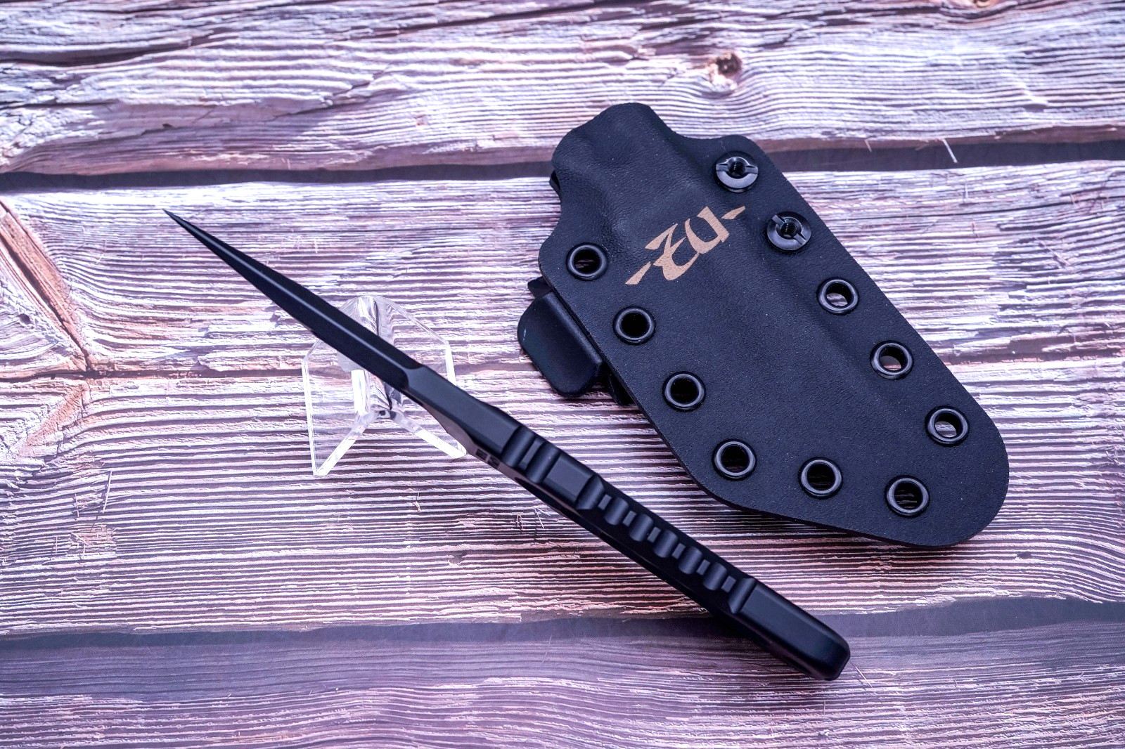 ZU Bladeworx Mekanik Fatmek, Cryodur A2, Black Cerakote Finish, Blk Kydex Sheath