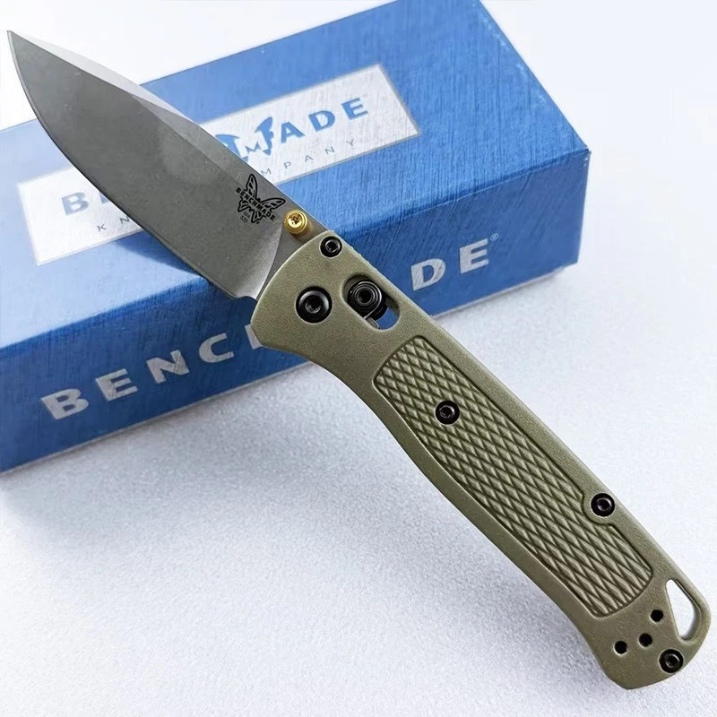 Benchmade CU535-SS Bugout Green Grivory Handle CPM-S30V Drop-Point Folding Knife