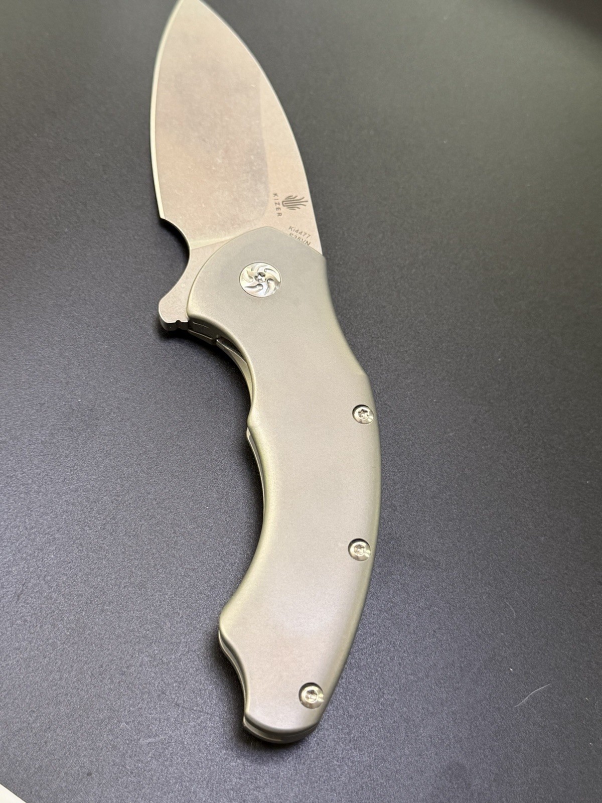 Kizer Ki4477 Roach Titanium Frame Lock Knife CPM-S35VN Matt Degnan Discontinued