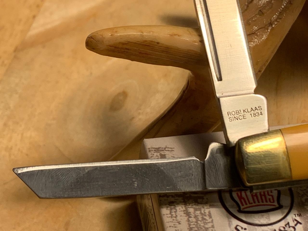 Robert Klaas Yellow Smooth Delrin Congress 3 5/8″ Pocket Knife KC3426