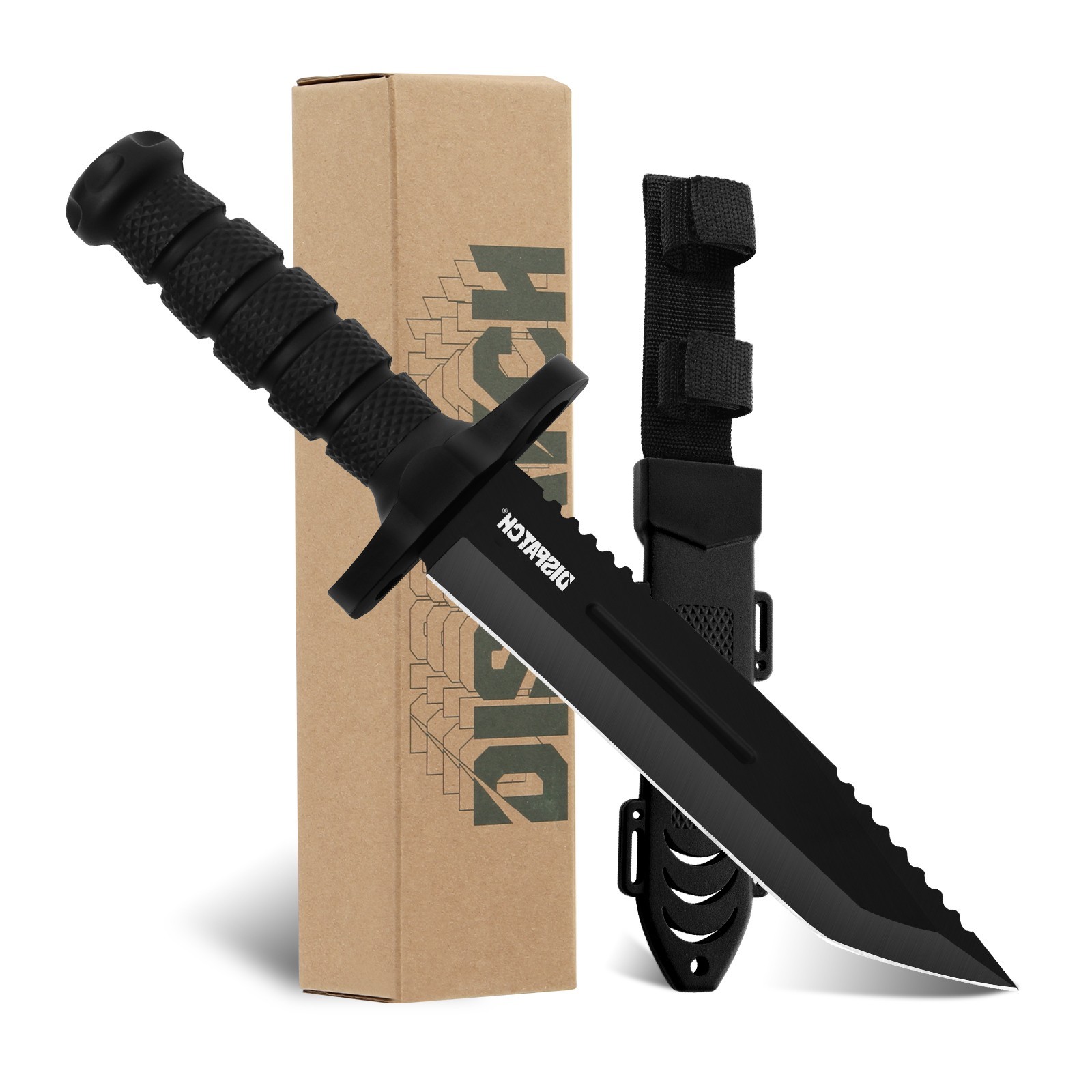 12″ Fixed Blade Hunting Knife w/Sheath Tactical Bowie Survival Knife for Camping
