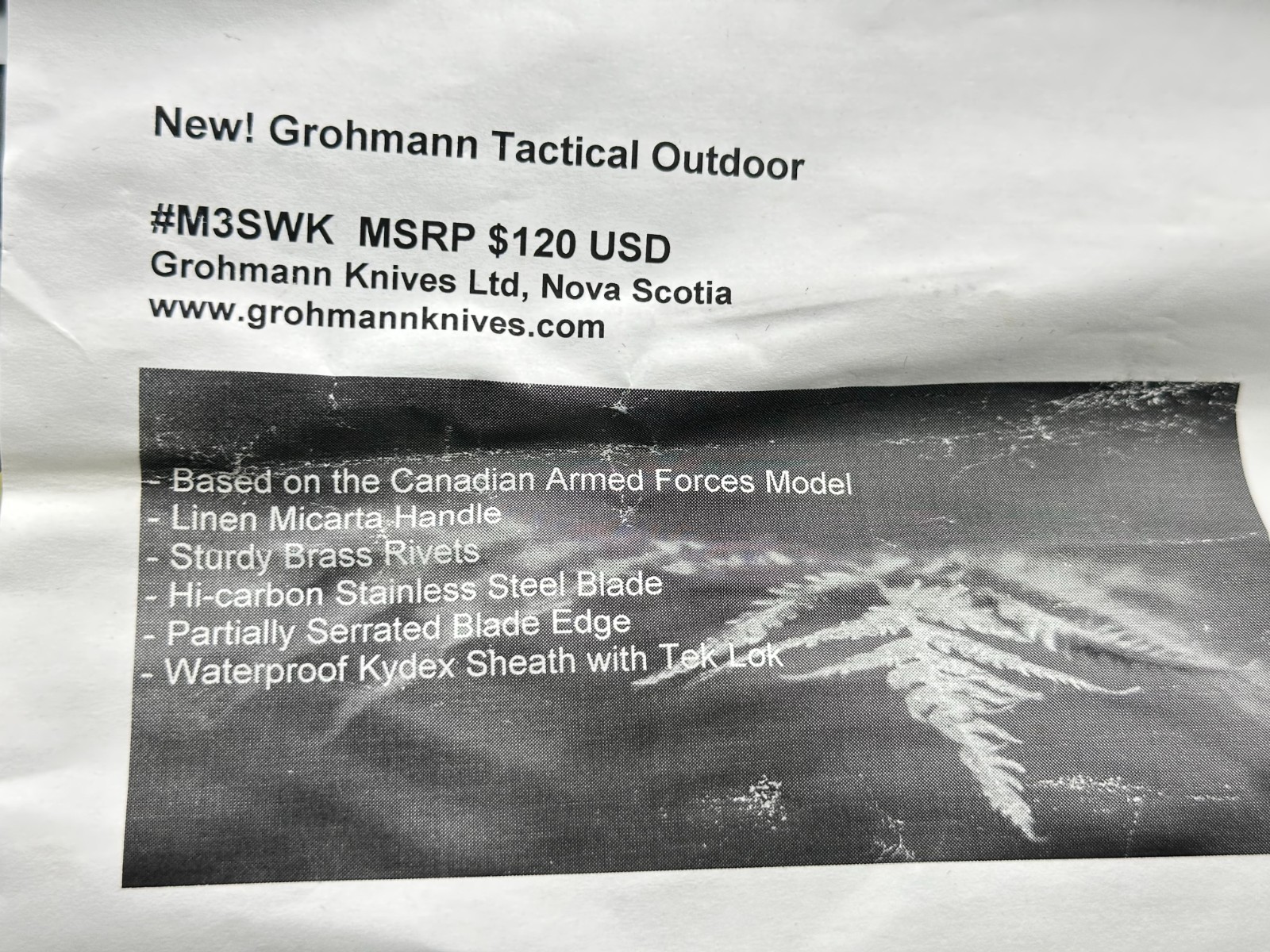 M3SW D.H. Russell Grohmann Knives of Canada Original New Old Stock