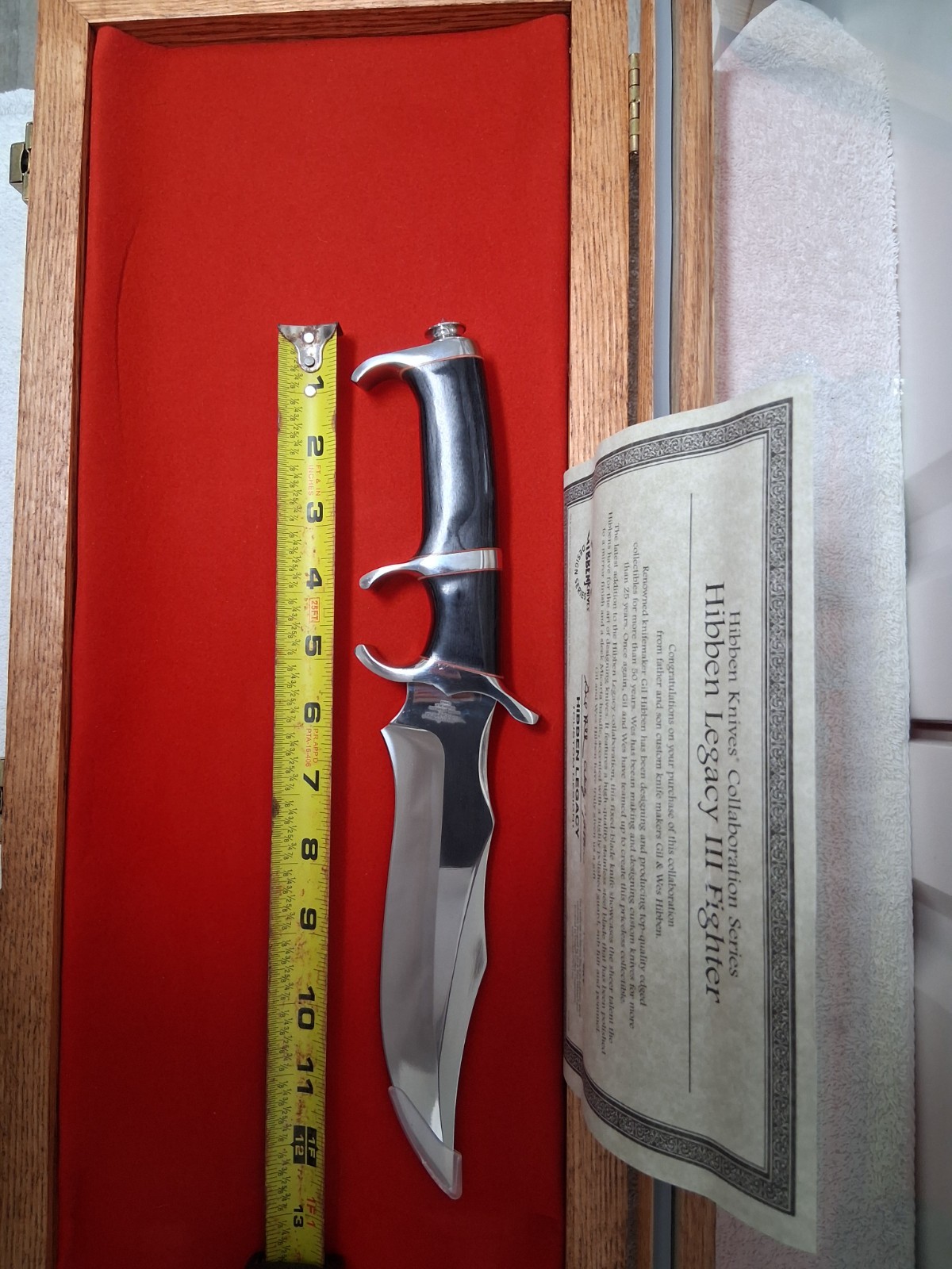 GIL HIBBEN’s LEGACY III FIGHTER Knife with Sheath & Box! NEW Condition!! 12 1/2″